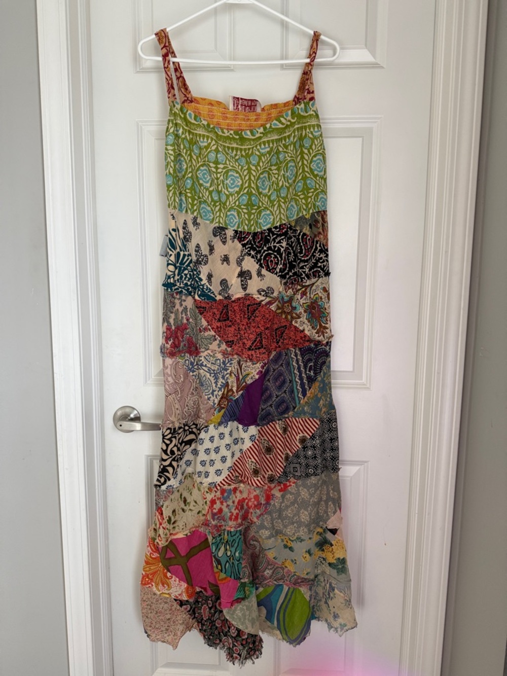 Bohemian Patchwork Maxi Dress - Multicolor